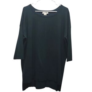 CYNTHIA ROWLEY Dark Green 3/4 Sleeve Sweater Sweatshirt Soft Fall Plus 3X